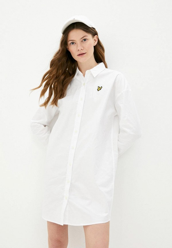 

Платье Lyle & Scott, Белый, Oversized Shirt Dress