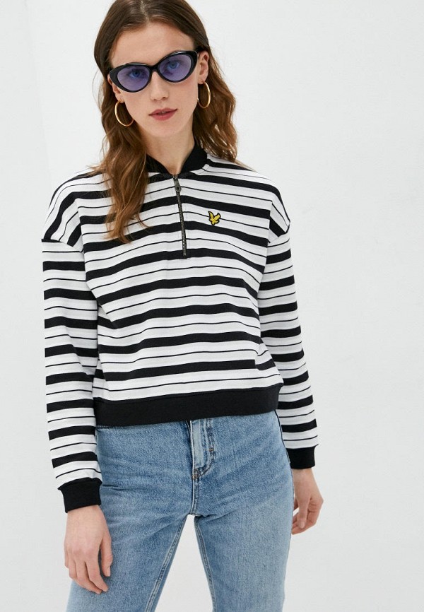 

Олимпийка Lyle & Scott, Белый, Stripe Bomber Sweatshirt