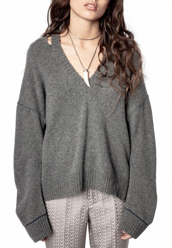 

Пуловер Zadig & Voltaire, Серый, STONED WRC