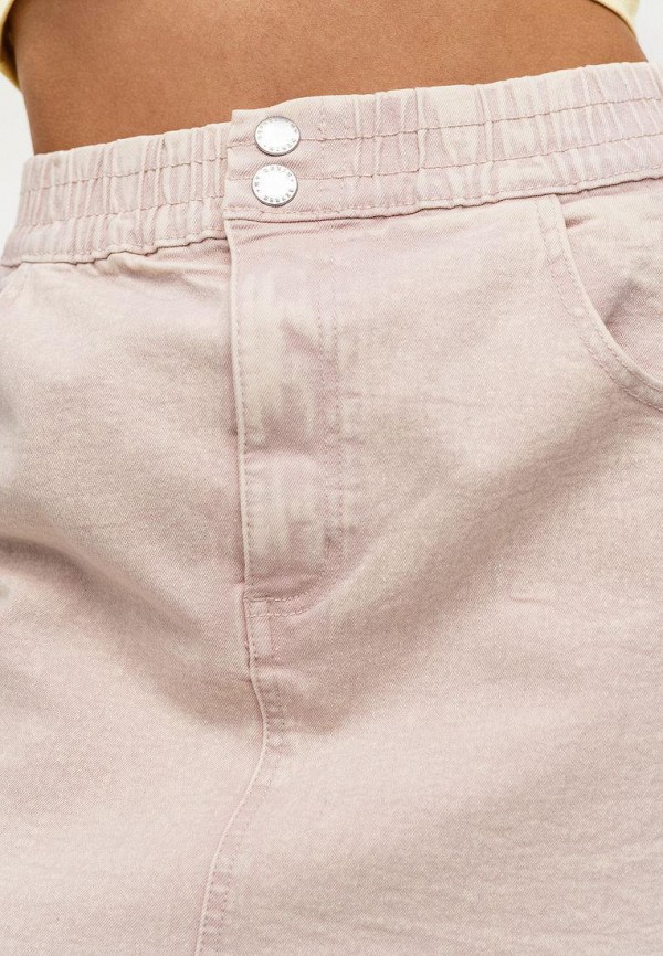 Юбка джинсовая Befree цвет бежевый  Фото 4