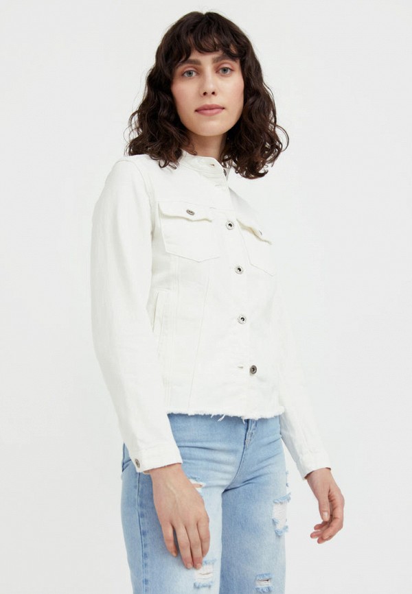 Куртка джинсовая Finn Flare белого цвета