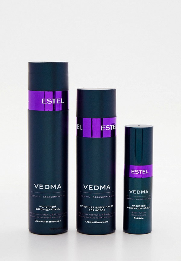 

Набор для ухода за волосами Estel, Прозрачный, "VEDMA" для блеска волос, 250+200+50 мл
