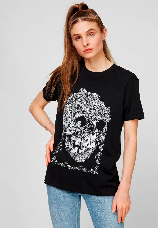 

Футболка AllSaints, Черный, FORESTSKULL MILA TEE