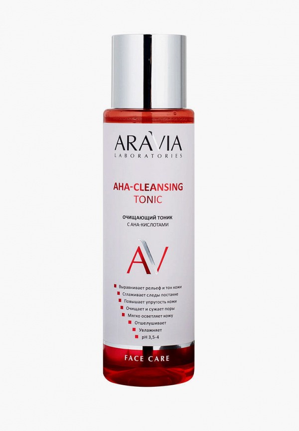 Тоник для лица Aravia Laboratories очищающий с AHA-кислотами AHA-Cleansing Tonic, 250 мл тоник для лица aravia laboratories очищающий тоник с aha кислотами aha cleansing tonic