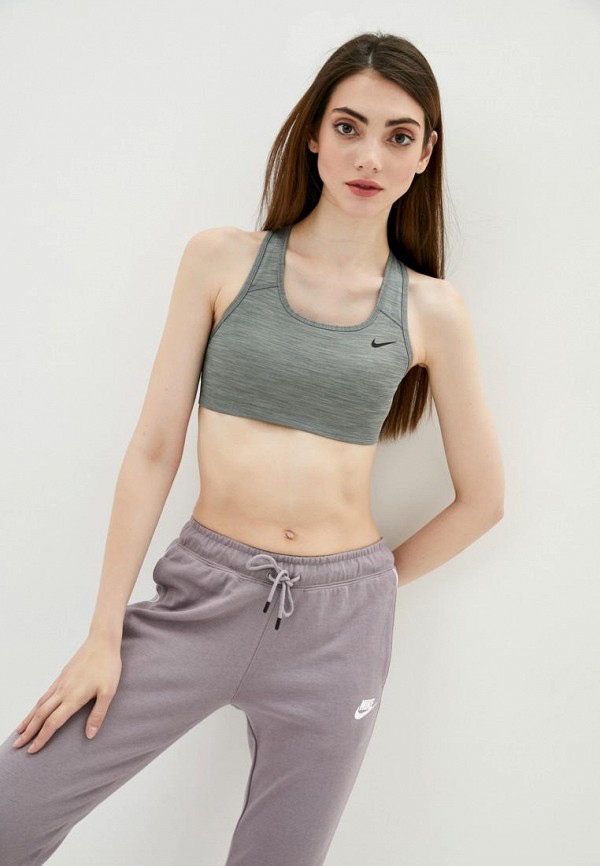 

Топ спортивный Nike, Серый, NIKE SWOOSH BRA NON PAD