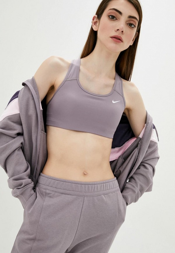

Топ спортивный Nike, Фиолетовый, NIKE SWOOSH BRA NON PAD