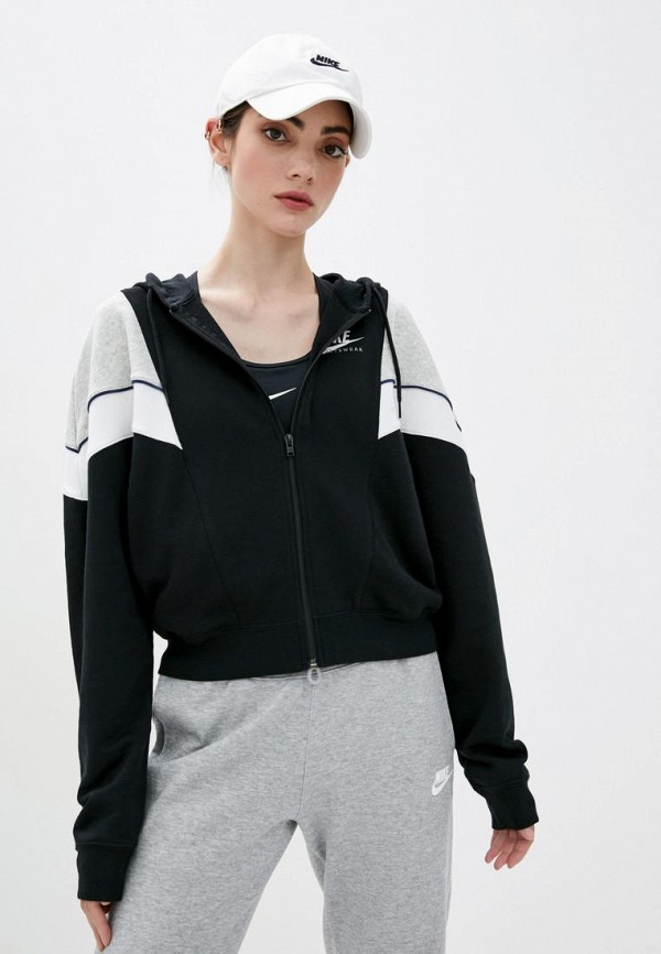 

Толстовка Nike, Черный, W NSW HERITAGE FZ FLC