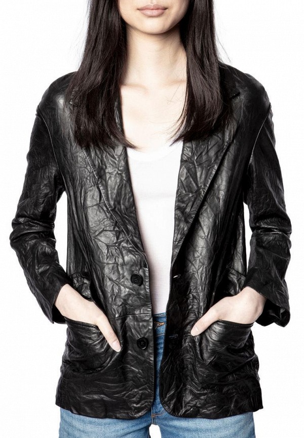 

Куртка кожаная Zadig & Voltaire, Черный, VAN CUIR