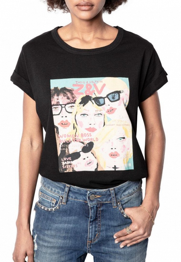 

Футболка Zadig & Voltaire, Черный, ANYA BAND