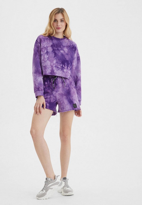 

Шорты спортивные Barmariska, Фиолетовый, Tie-dye