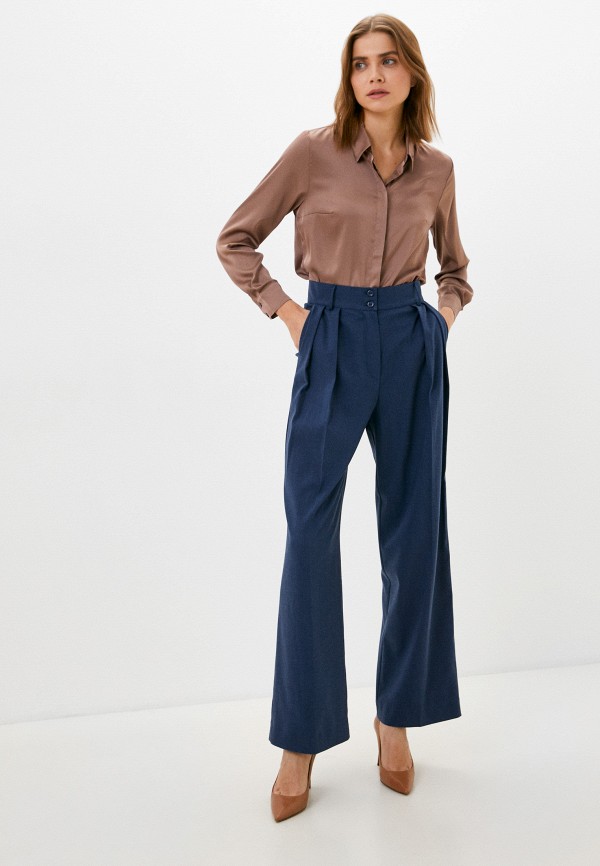 Блуза La selva коричневый, размер 48, фото 2