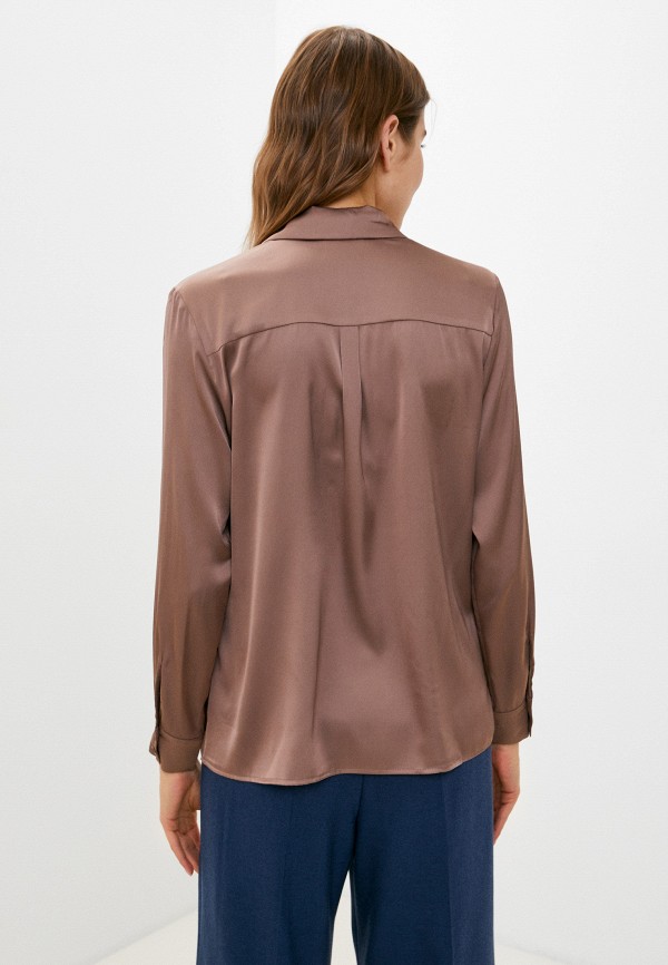 Блуза La selva коричневый, размер 48, фото 3