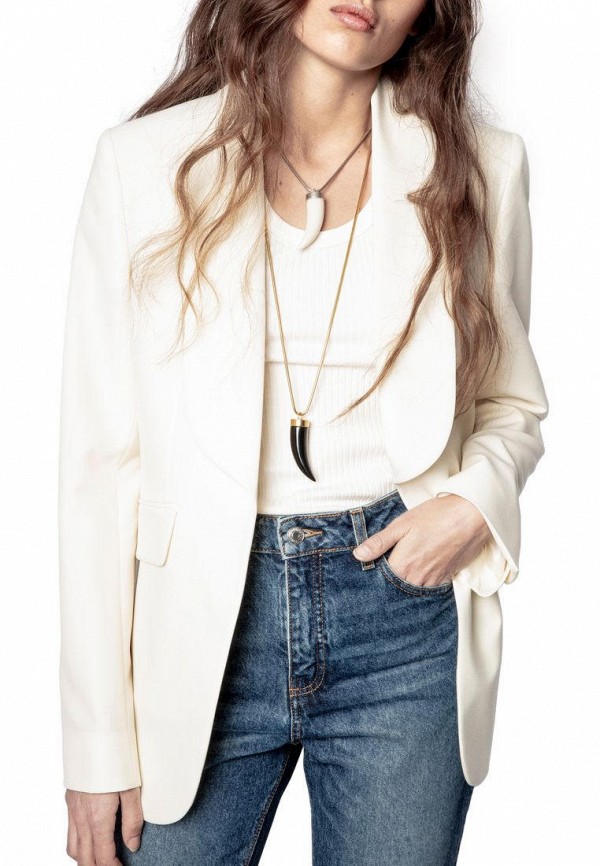 

Жакет Zadig & Voltaire, Бежевый, DATE WOOL