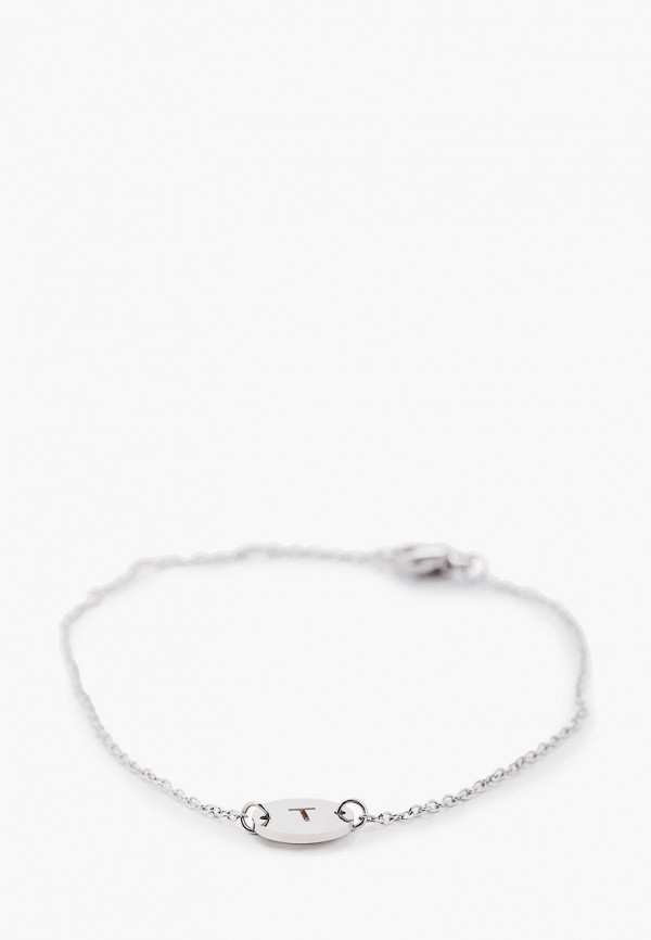 

Браслет WOW Miami, Серебряный, АЛФАВИТ, "Т", 15-18 см