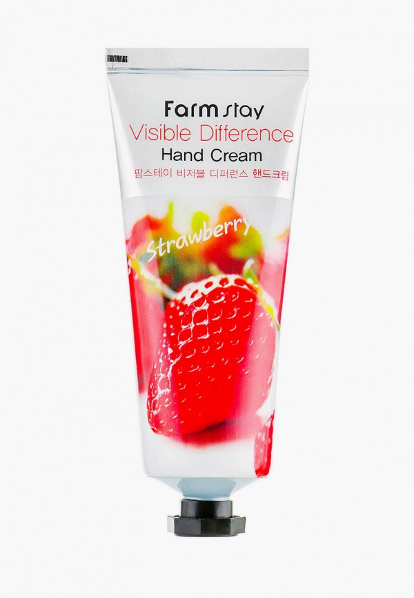 

Крем для рук Farmstay, Белый, Visible Difference Hand Cream Strawberry, 100 мл