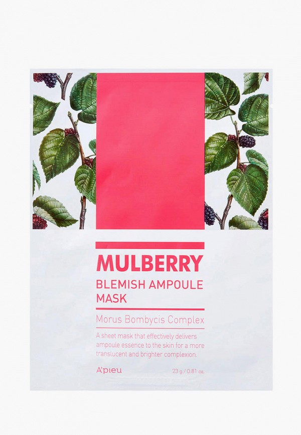 

Маска для лица Apieu, Белый, Mulberry Blemish Ampoule с экстрактами шелковицы, 23 г