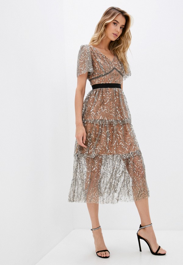 

Платье Rich & Naked, Бежевый, Sue midi dress