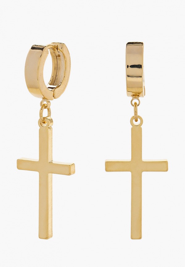 

Серьги Hatparad, Золотой, MEDIUM CROSS