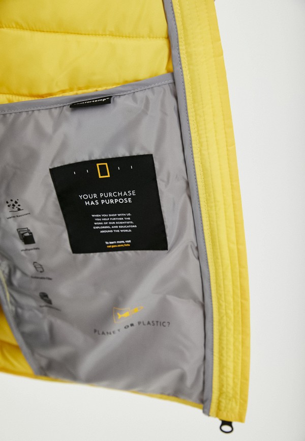 

Куртка утепленная National Geographic, Желтый, NO GOOSE puffer jacket