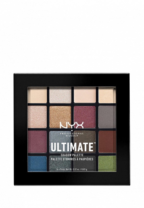 

Тени для век Nyx Professional Makeup, Разноцветный, "Ultimate SHADOW PALETTE", Оттенок 01, SMOKEY, матовый, сатиновый, 16*0,83 г