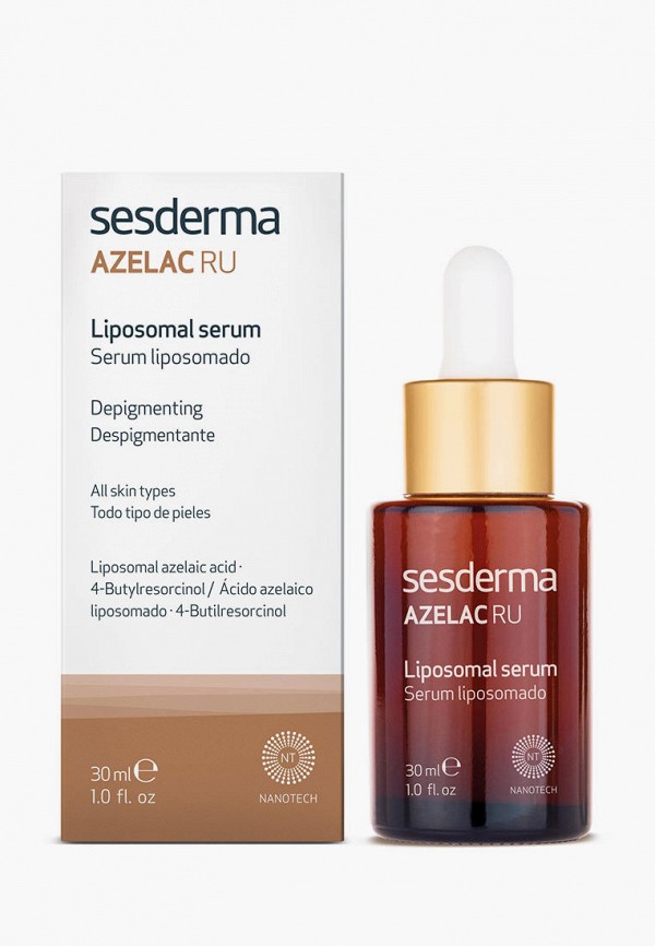 

Сыворотка для лица Sesderma, Прозрачный, липосомальная депигментирующая AZELAC RU, 30 мл