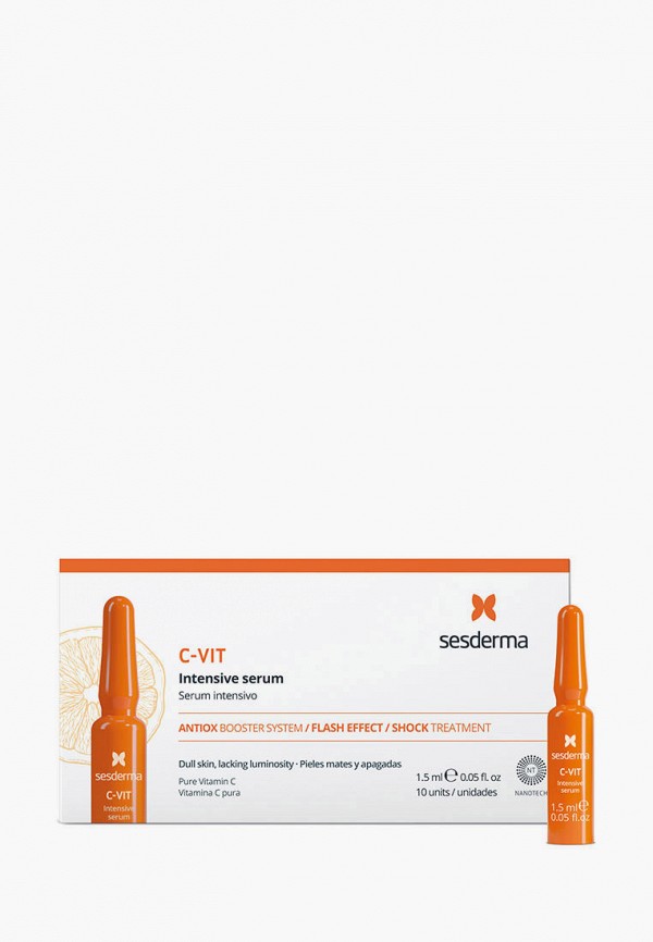 

Сыворотка для лица Sesderma, Прозрачный, интенсивная C-VIT 12%, 10 шт по 1,5 мл