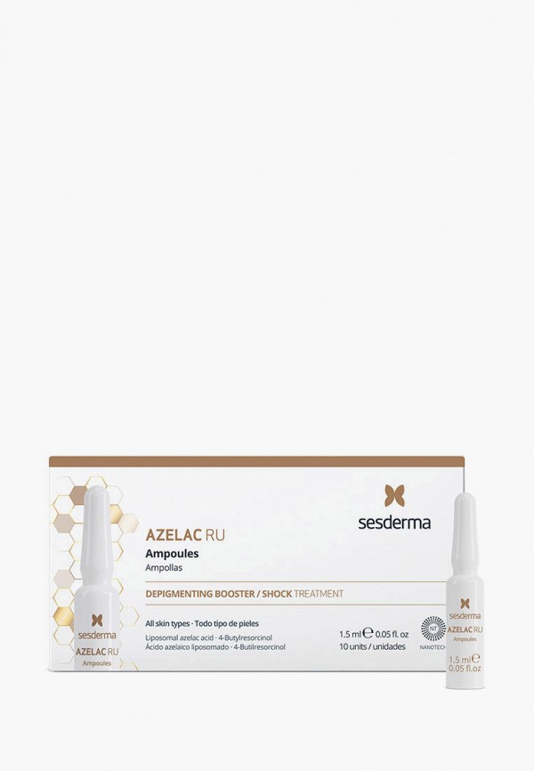 

Сыворотка для лица Sesderma, Прозрачный, в ампулах депигментирующая AZELAC RU, 10 шт. по 1,5 мл