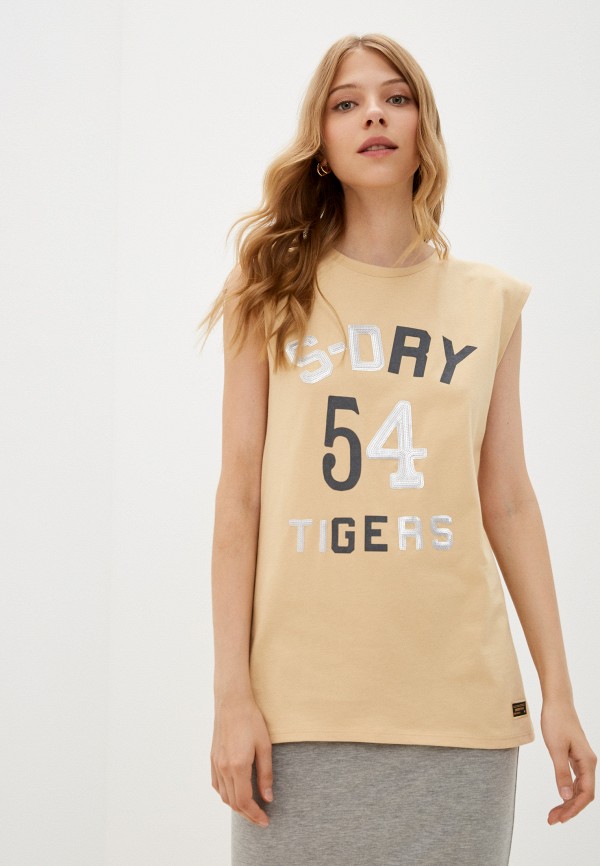 

Майка Superdry, Бежевый, MILITARY LOGO VEST