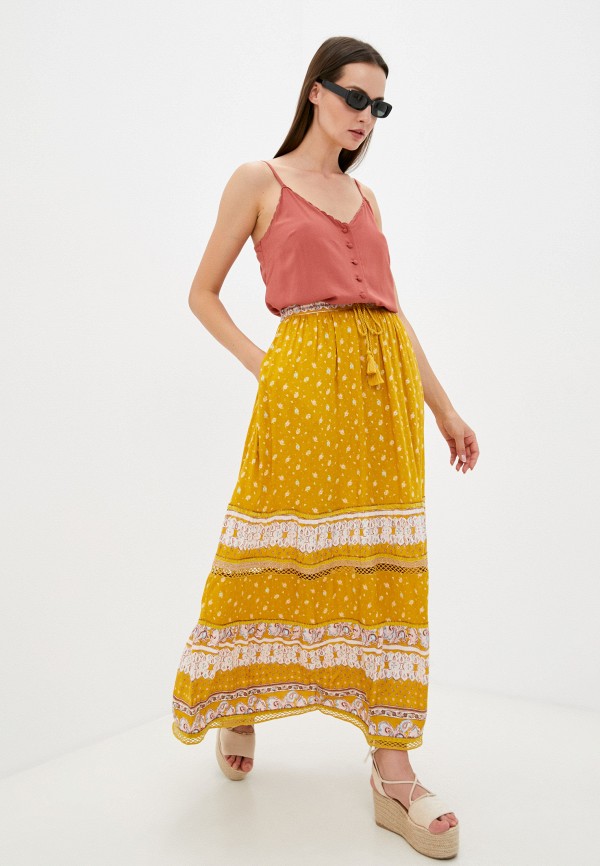 

Юбка Superdry, Желтый, AMEERA MAXI SKIRT