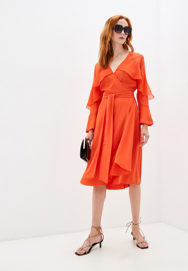 Платье Lilly Bennet цвет оранжевый  Фото 2