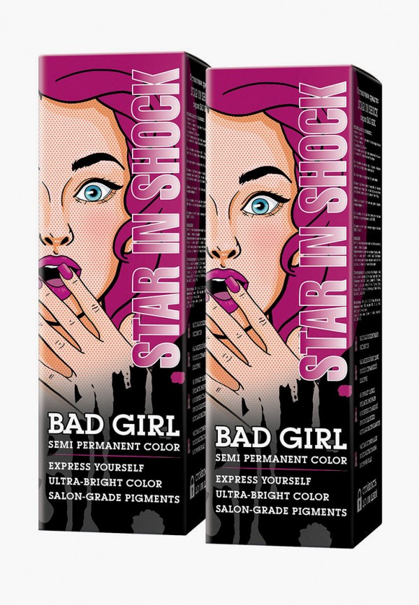 

Краска для волос Bad Girl, Розовый, Star in shock (фуксия), 150 мл х 2 шт.