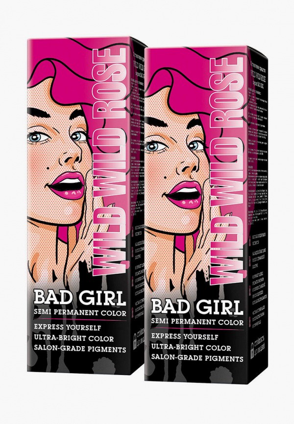 

Краска для волос Bad Girl, Розовый, Wild Wild Rose (розовый), 150 мл х 2 шт.
