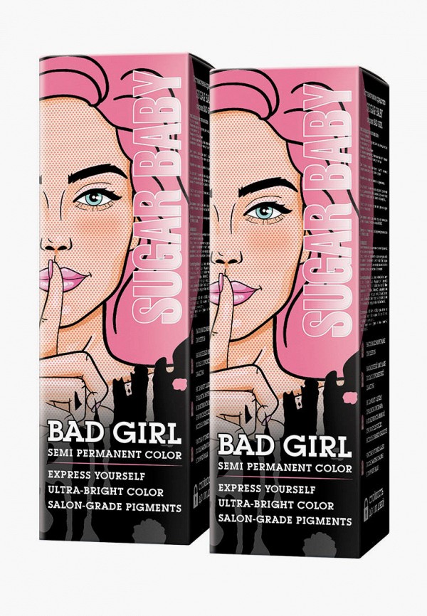 

Краска для волос Bad Girl, Розовый, Sugar Baby (пастельный розовый), 150 мл х 2 шт.