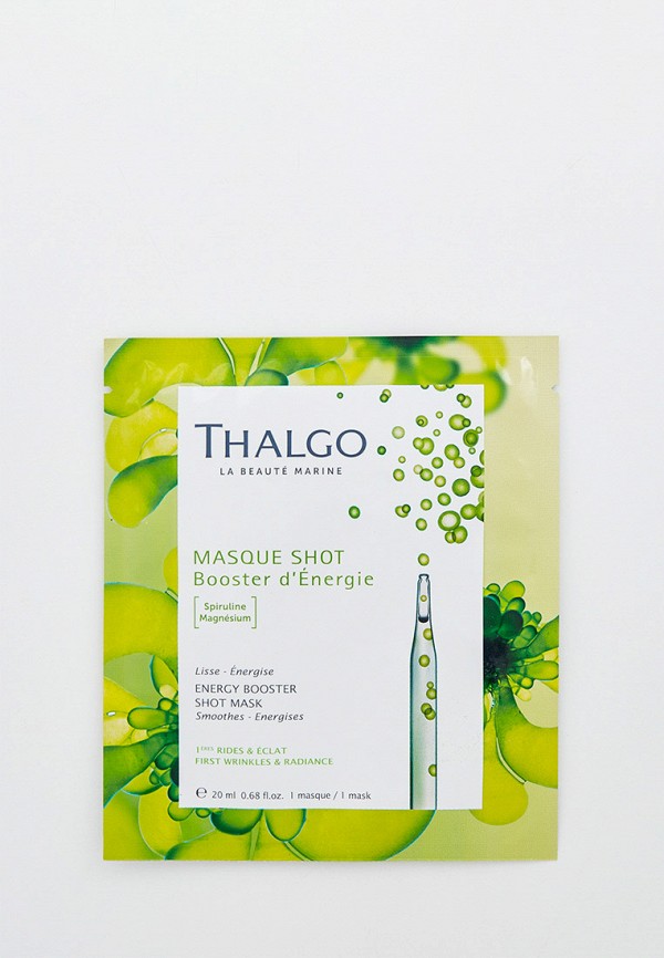 

Маска для лица Thalgo, Прозрачный, энергизирующая со Спирулиной, 20 мл