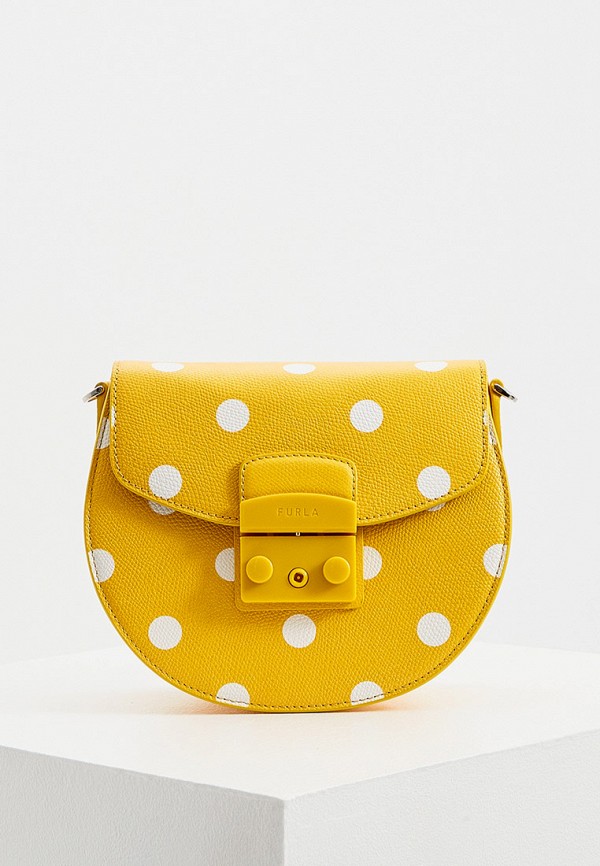 

Сумка Furla, Желтый, METROPOLIS MINI CROSSBODY ROUND