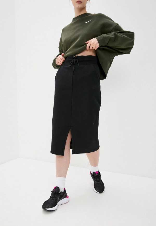 

Юбка Nike, Черный, W NSW TCH FLC SKIRT