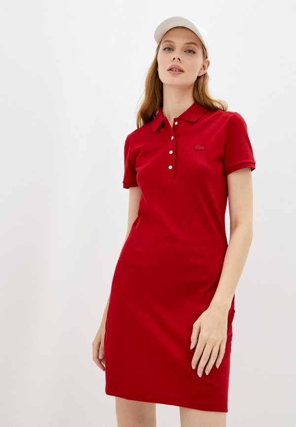 Платье Lacoste цвет красный 