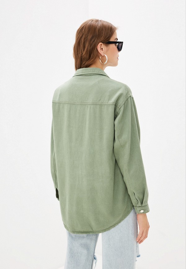 Рубашка джинсовая Frens цвет зеленый  Фото 3