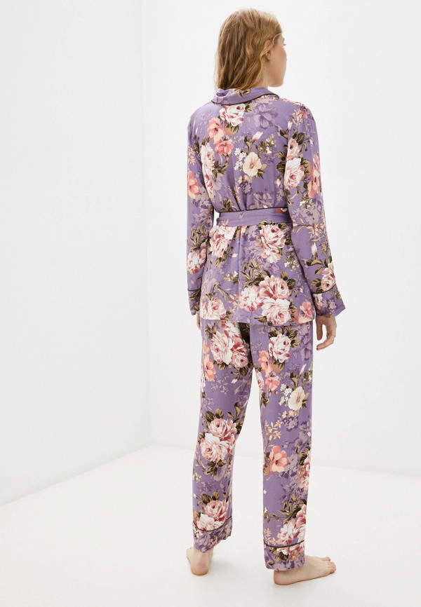 Пижама Indefini цвет фиолетовый  Фото 3