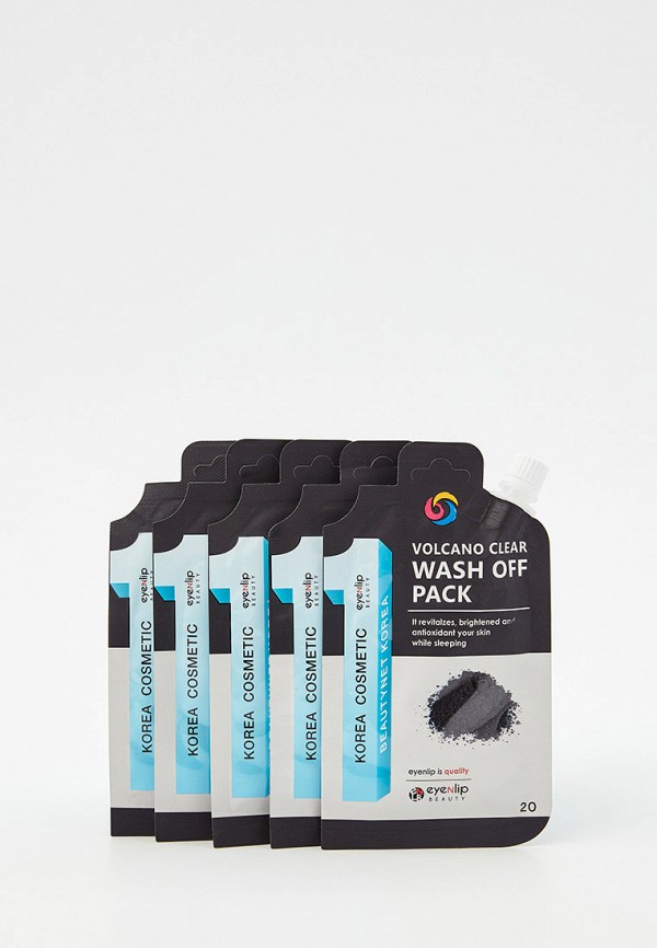 

Маски для лица 5 шт. Eyenlip, Прозрачный, Eyenlip Volcano Clear Wash Off Pack, 20 г