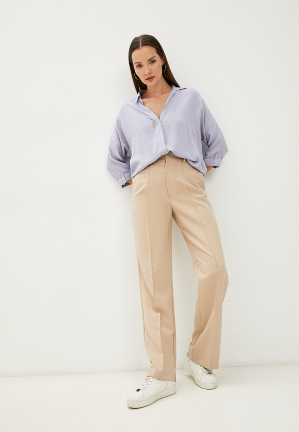Блуза и брошь Baon цвет фиолетовый  Фото 2