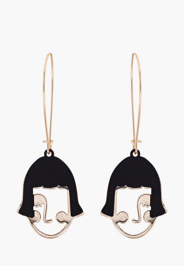 

Серьги Sherl, Золотой;черный, Sherl MP002XW08SFG