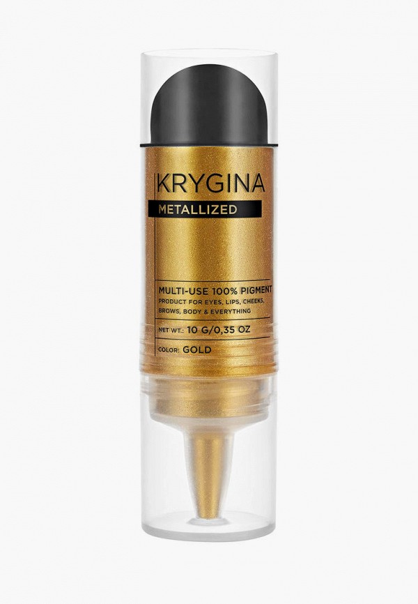 

Тени для век Krygina Cosmetics, Золотой, Рассыпчатый пигмент Metallized Gold, 10 г