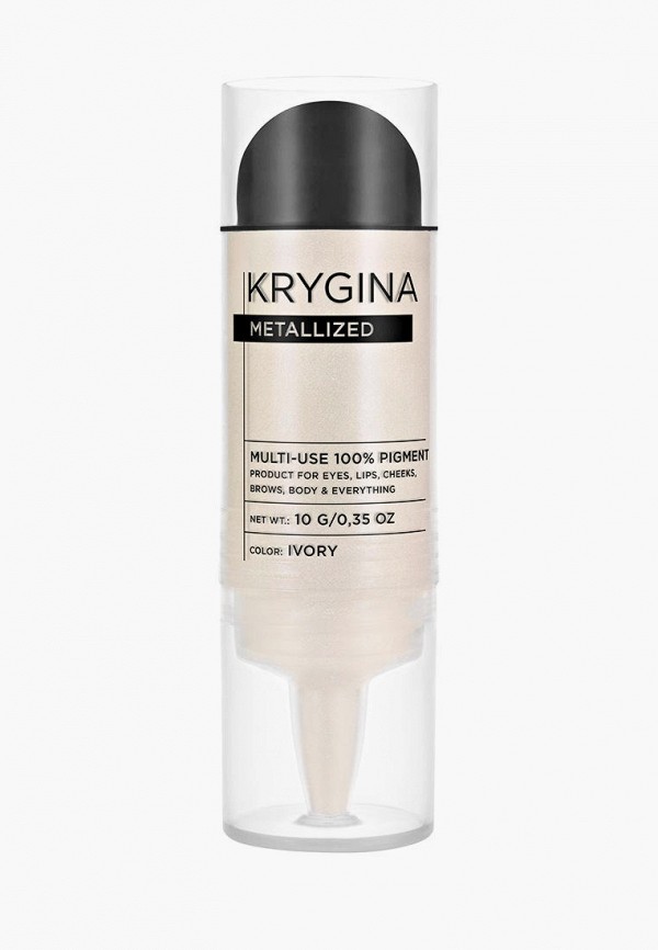 

Тени для век Krygina Cosmetics, Бежевый, Рассыпчатый пигмент Metallized Ivory, 10 г
