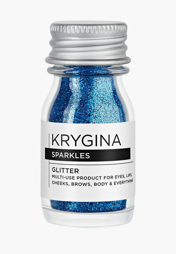 

Глиттер Krygina Cosmetics, Синий, мультифункциональные блестки Sparkles Deep Blue, 9 г