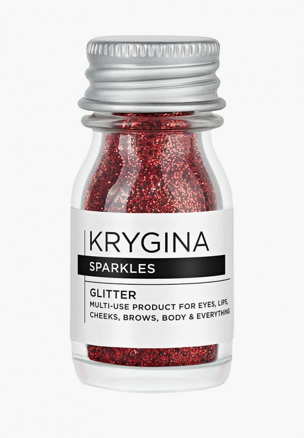 

Глиттер Krygina Cosmetics, Красный, мультифункциональные блестки Sparkles Red, 7 г
