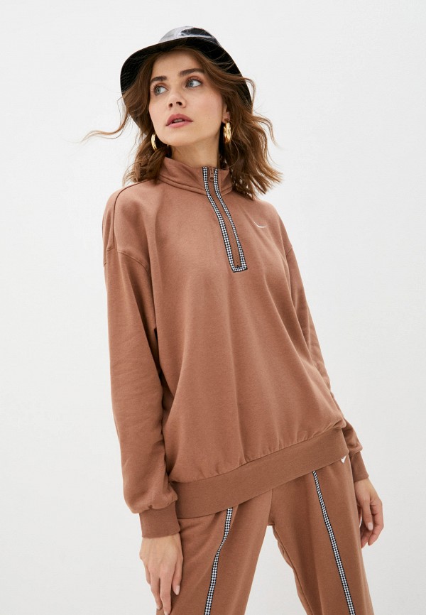 

Олимпийка Nike, Коричневый, W NSW ICN CLSH FLC GX HZ LS T