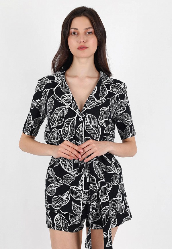 

Пижама La Musa, Черный, Botanical Tattoo Loungewear Set