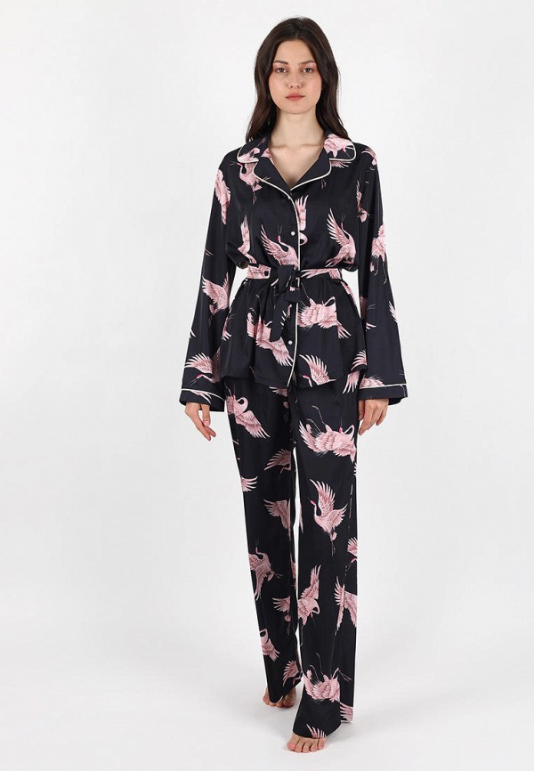 

Пижама La Musa, Черный, Bird Loungewear Set