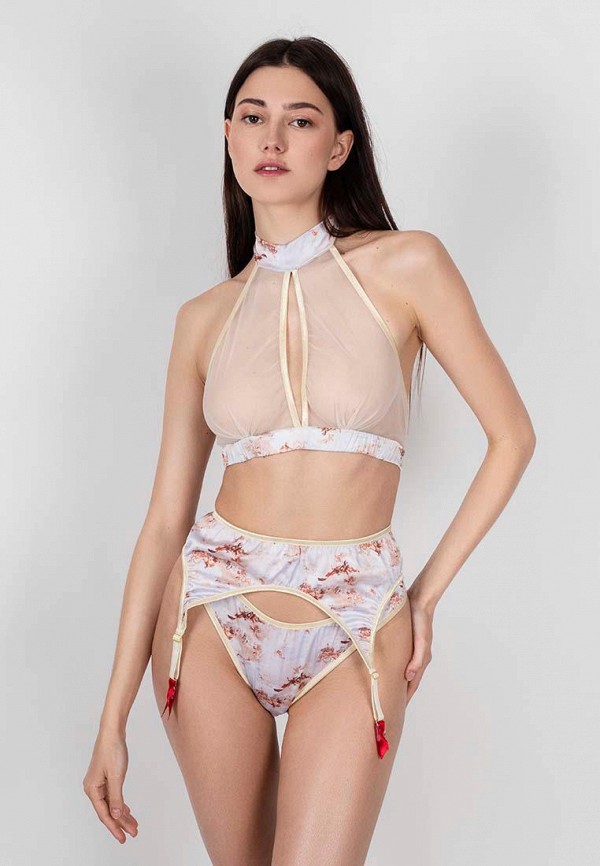 

Бюстгальтер, пояс и трусы La Musa, Бежевый, Heaven Lingerie